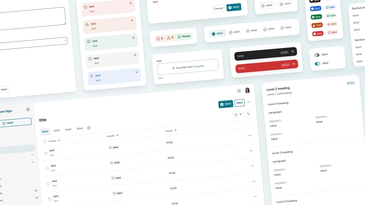 Sticker sheet of UI components