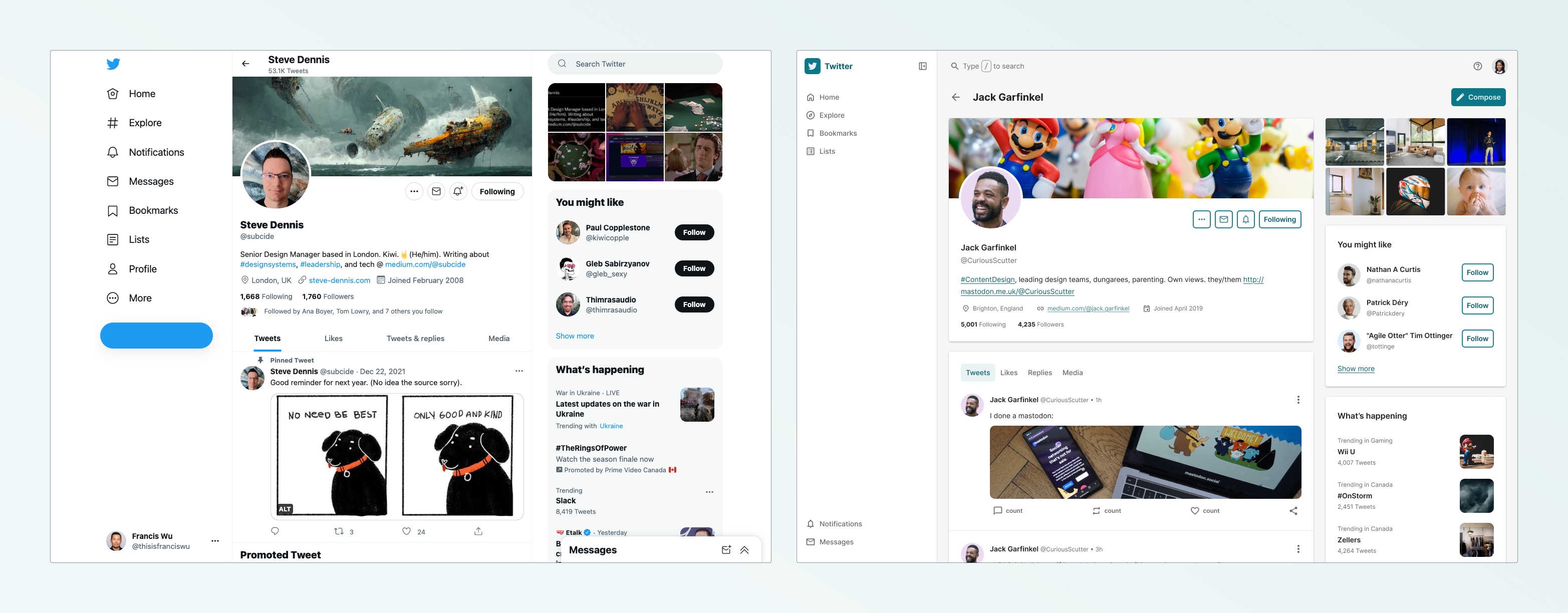 Twitter page cloned with Onespan's design system
