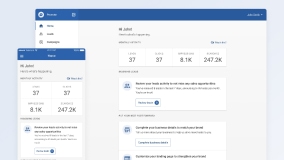 Mobile and desktop dashboards of a self-serve Google Ads app for SMBs