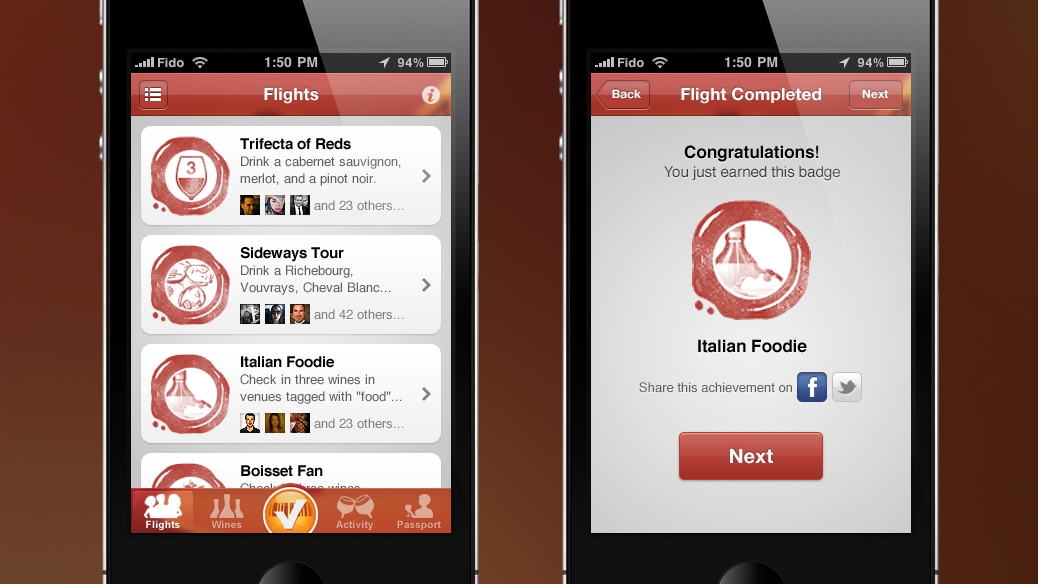 Gamified wine flights makes learning about wine accessible